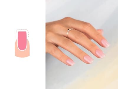 unghie color naturale quadrate-1